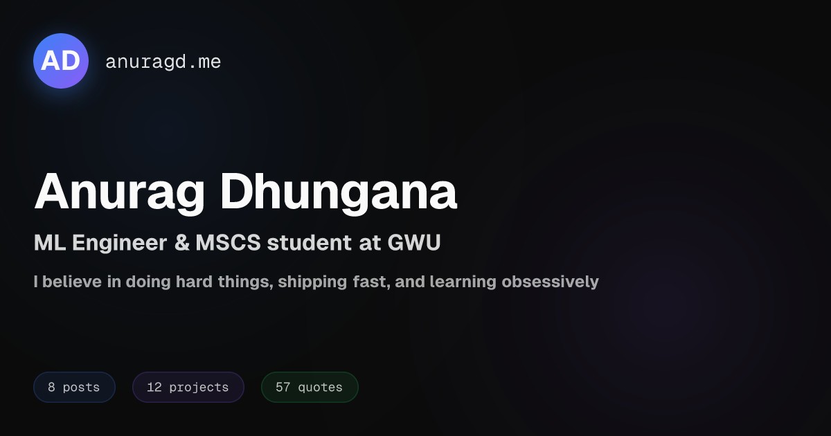 anuragd.me screenshot