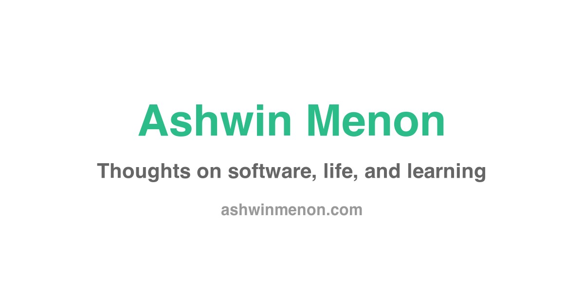 ashwinmenon.com screenshot
