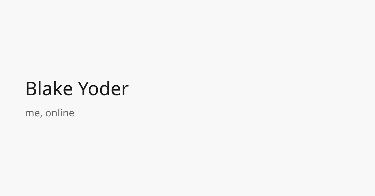 blakeyoder.com screenshot
