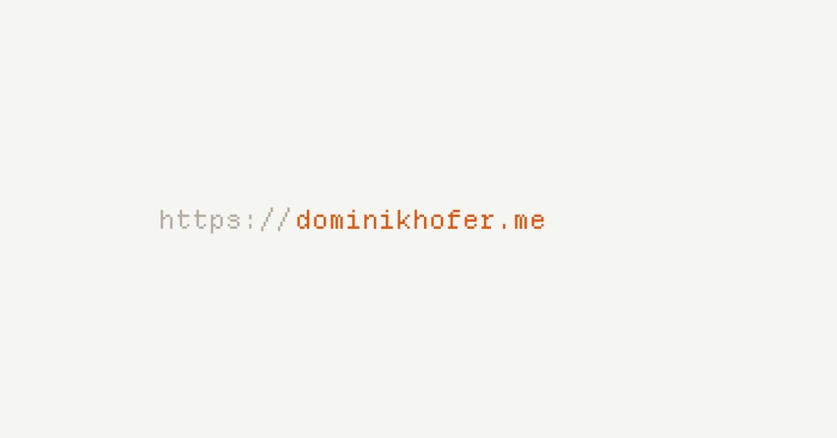 dominikhofer.me screenshot