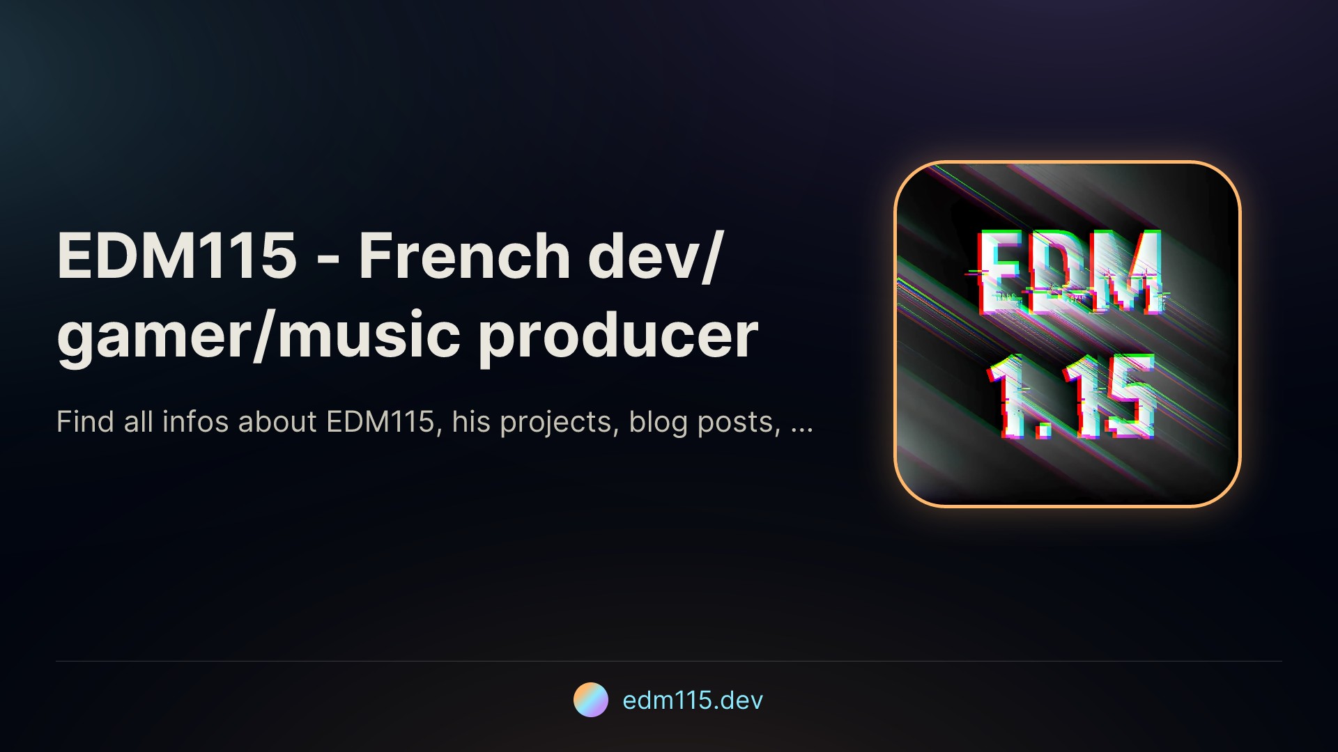 edm115.dev screenshot