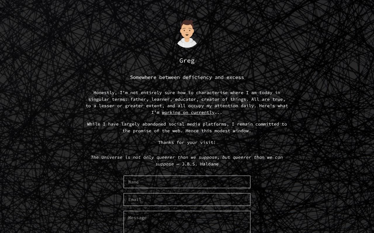 greg.io screenshot