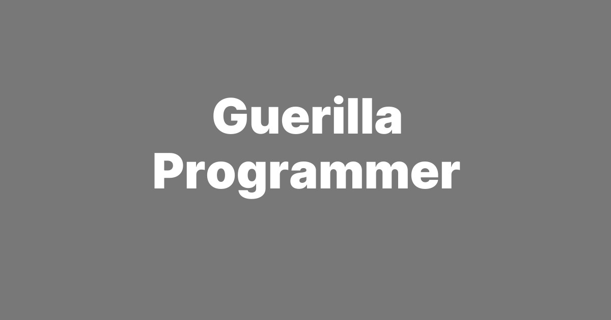 guerillaprogrammer.com screenshot