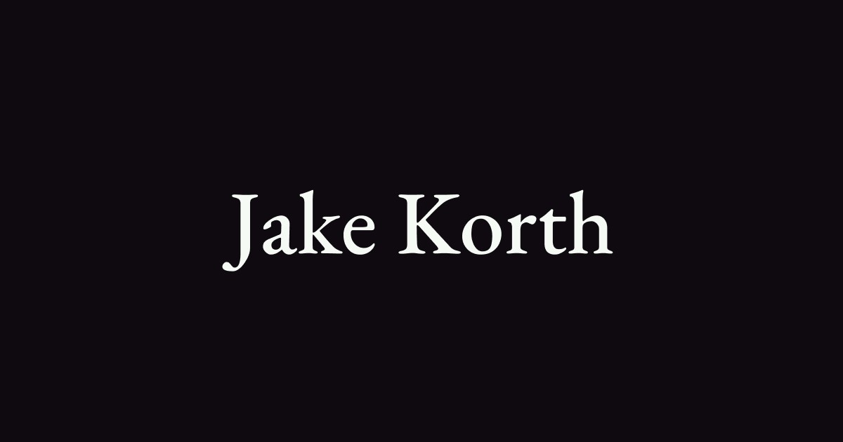 jakekorth.com screenshot