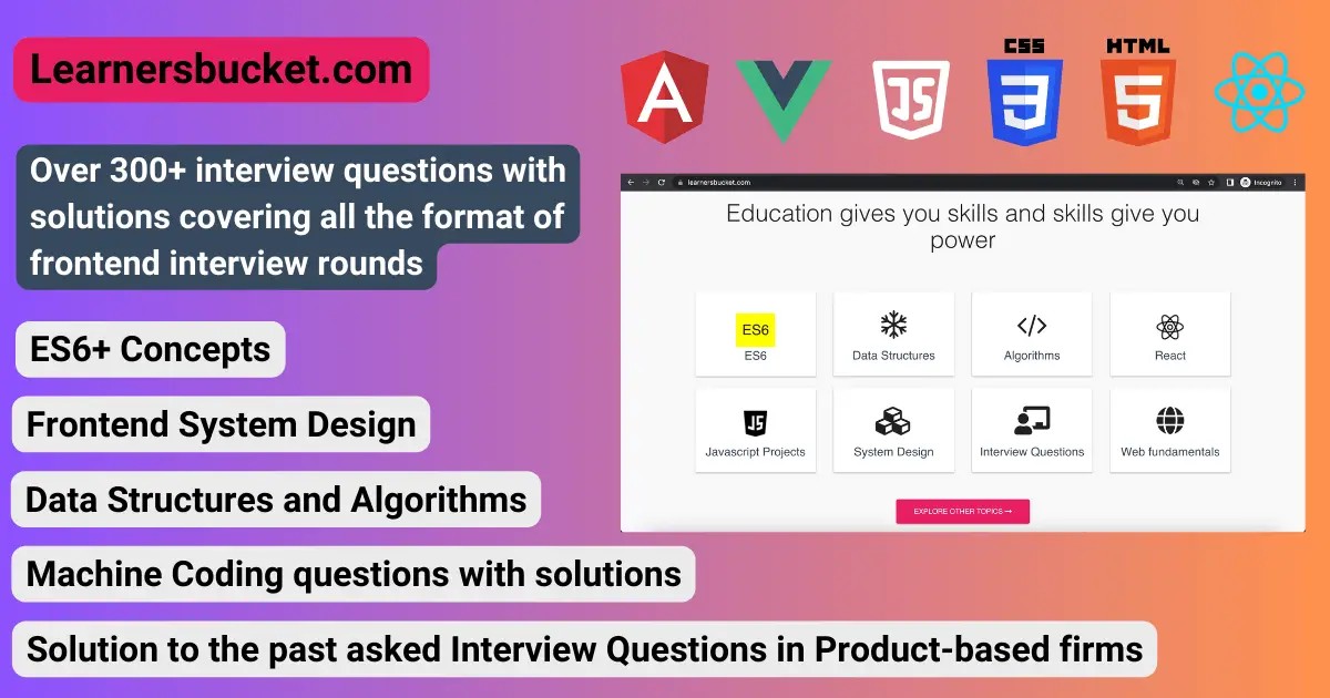 learnersbucket.com screenshot