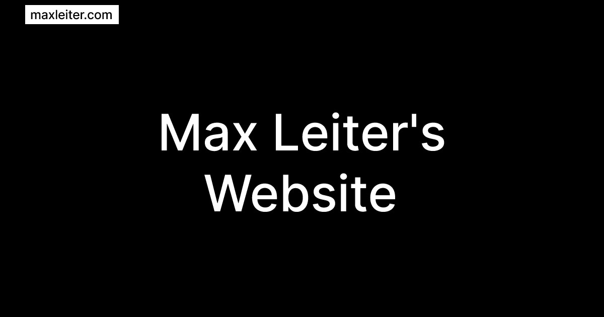 maxleiter.com screenshot