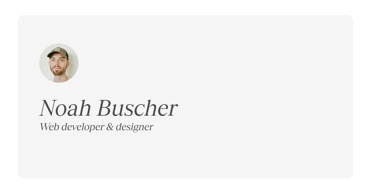 noahbuscher.com screenshot