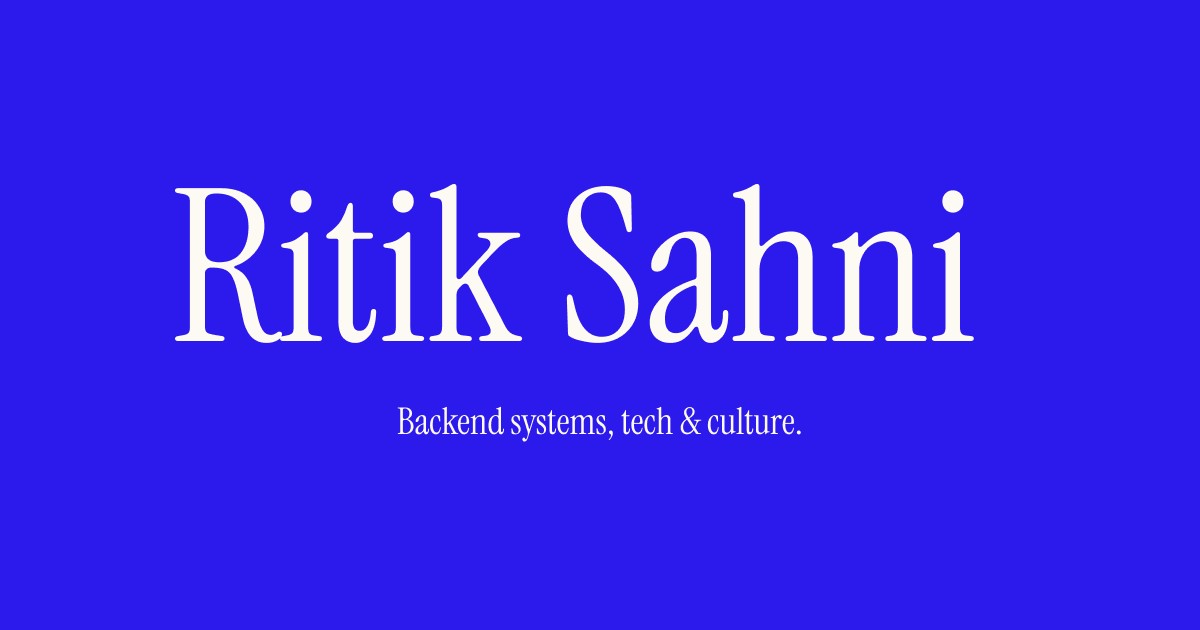 ritiksahni.com screenshot