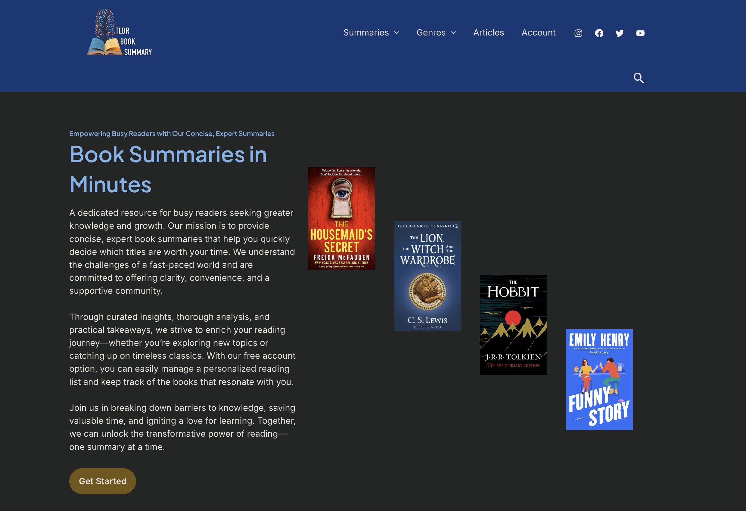 shortsummarybook.com screenshot