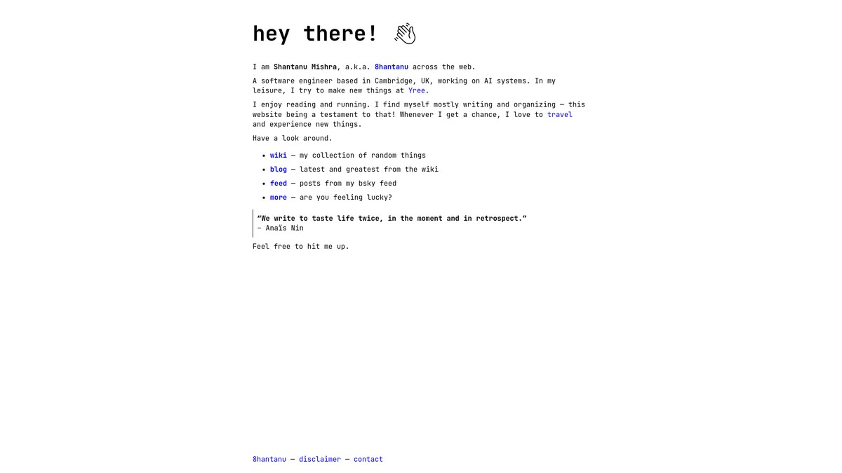 8hantanu.net screenshot