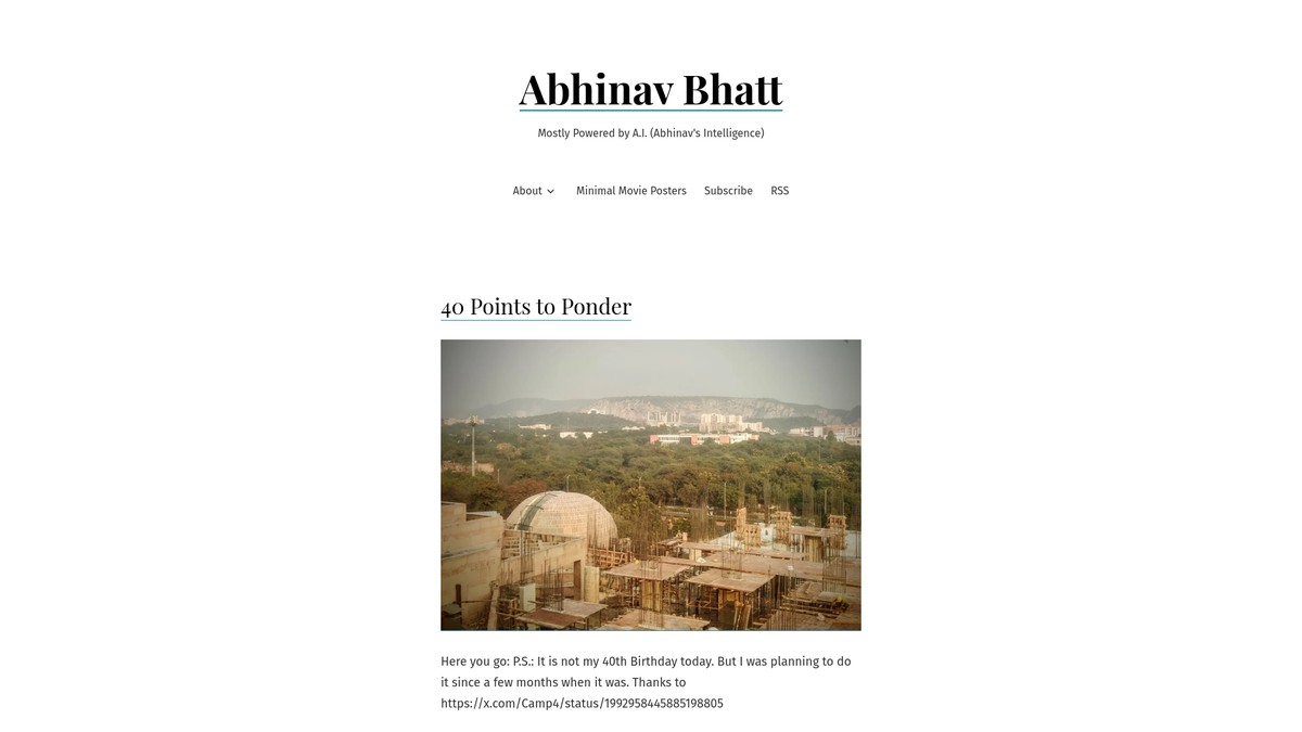 Screenshot of abhinavbhatt.com