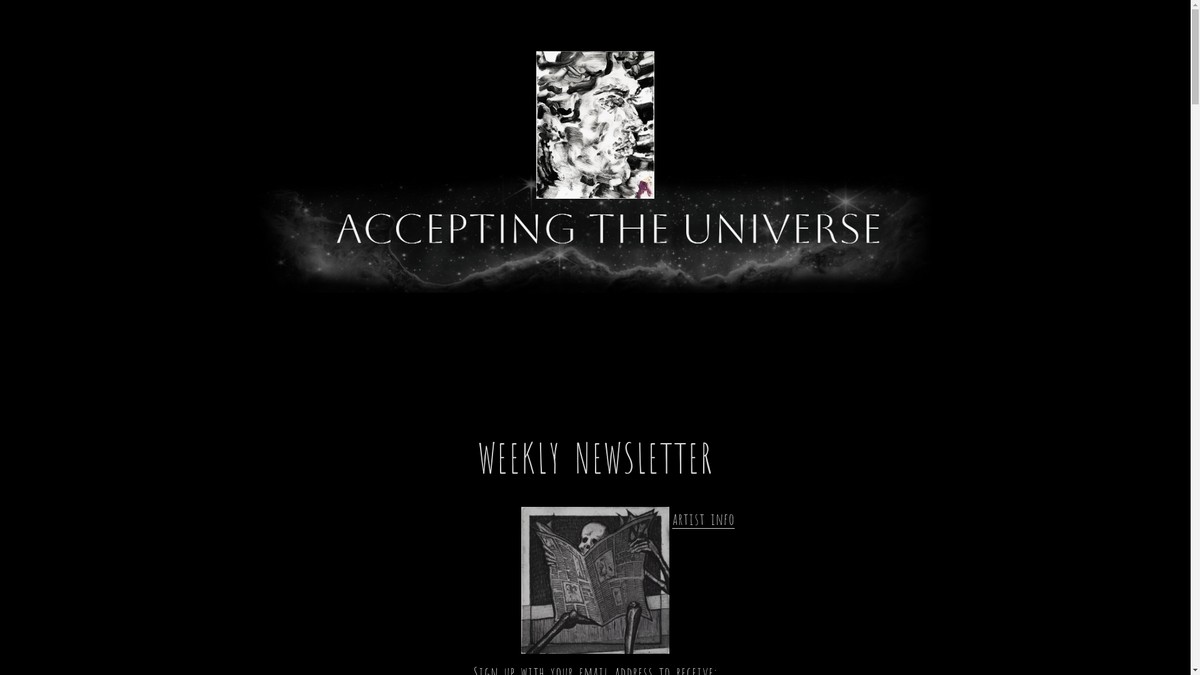 acceptingtheuniverse.com screenshot