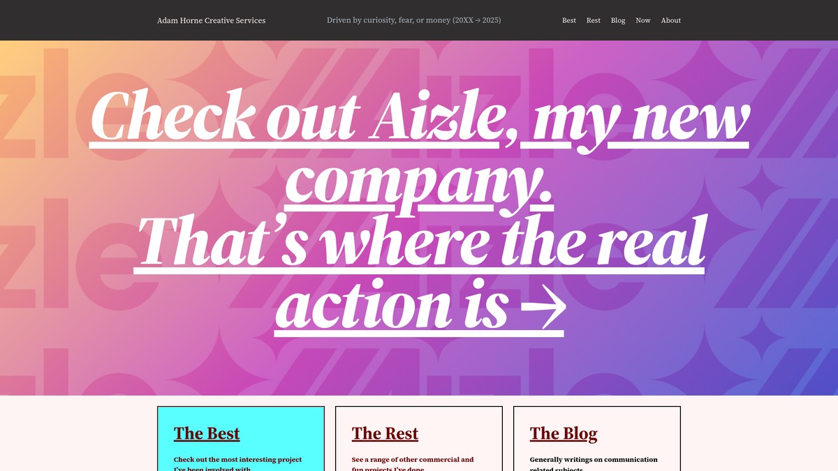 adamhorne.com screenshot