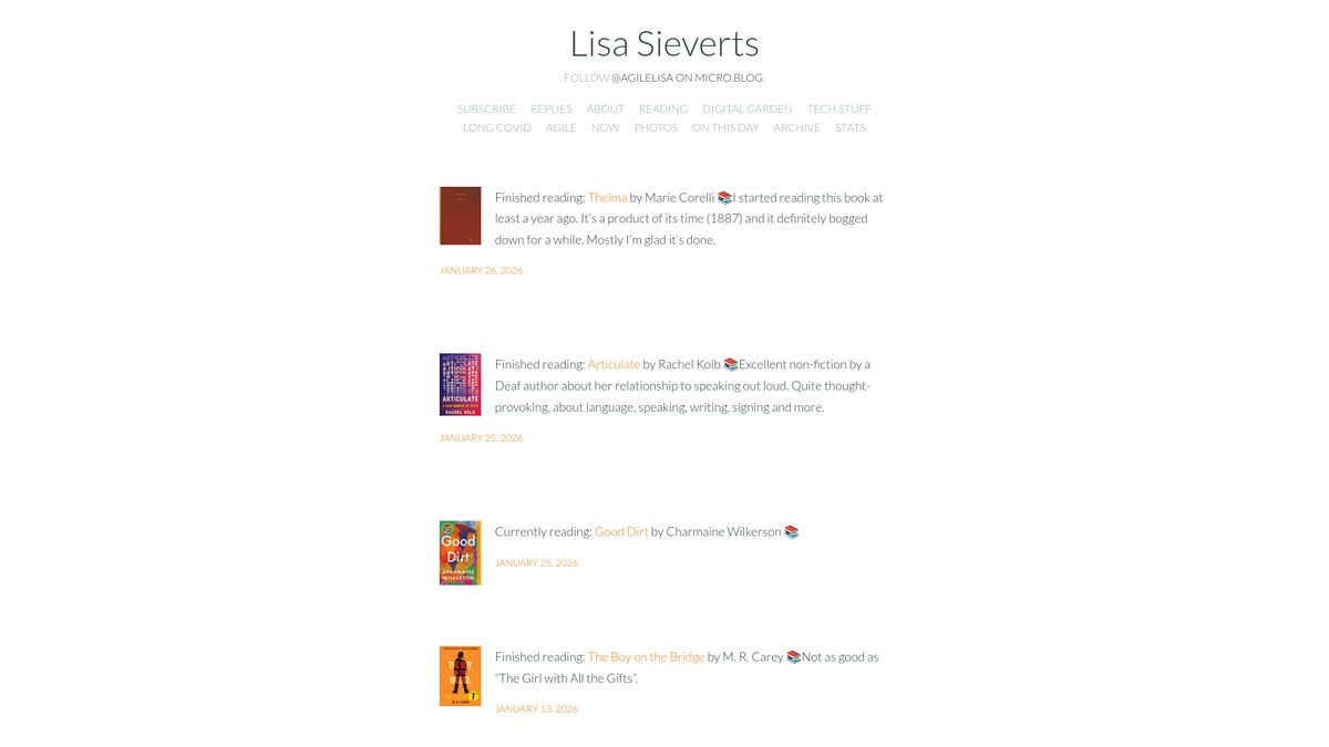 agilelisa.micro.blog screenshot