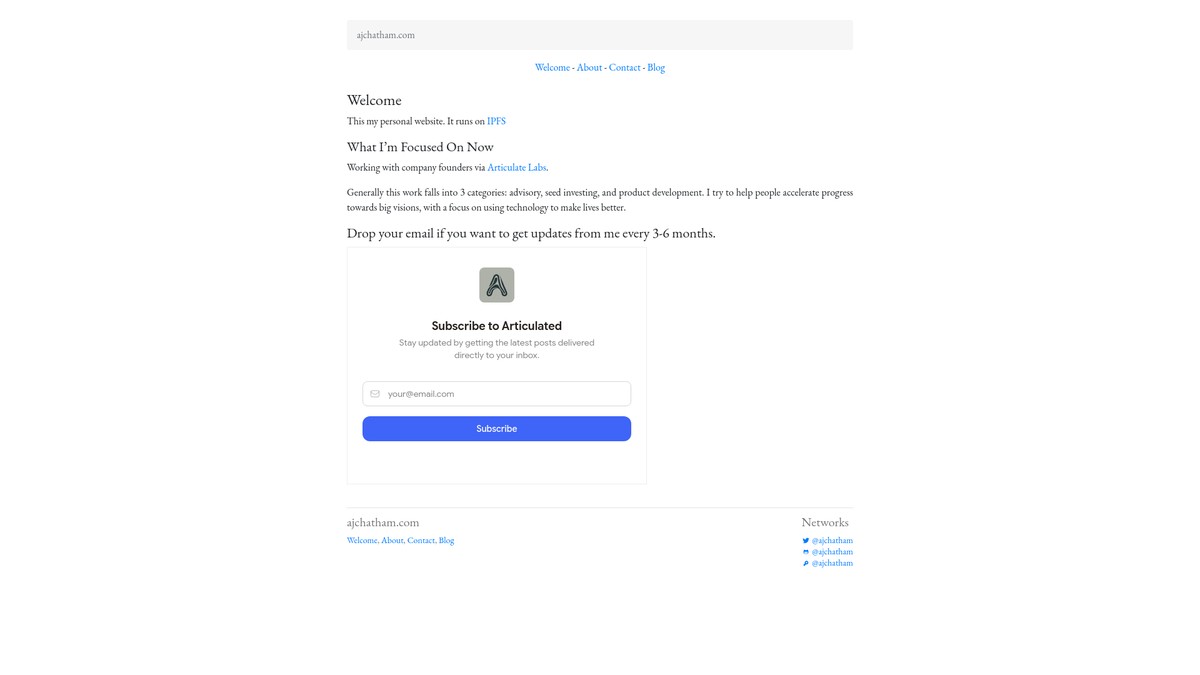 ajchatham.com screenshot