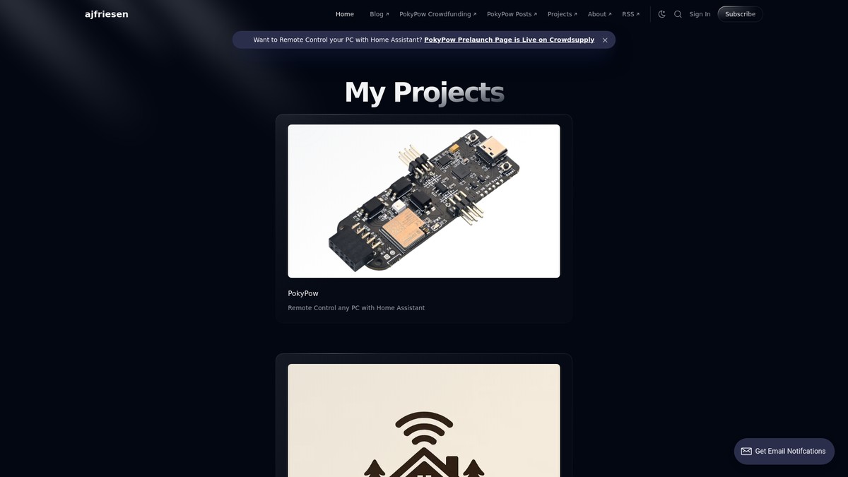 ajfriesen.com screenshot