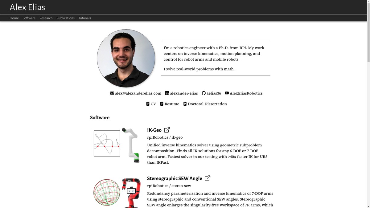 alexanderelias.com screenshot