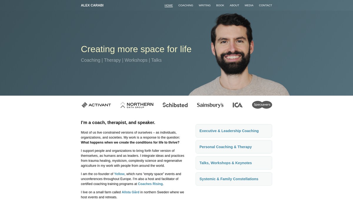 Screenshot of alexcarabi.com