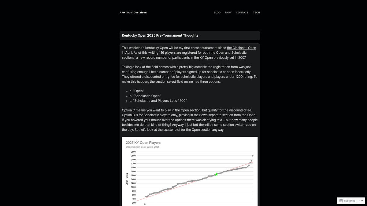 Screenshot of alexjgustafson.blog
