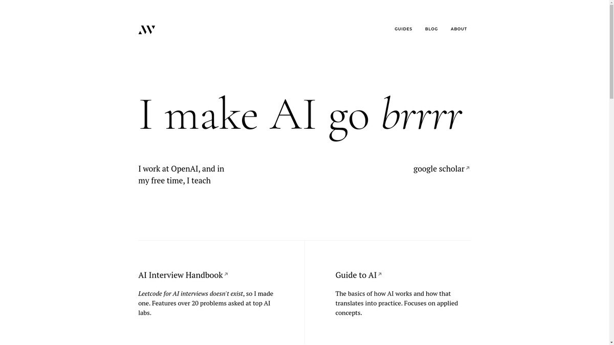 alvinwan.com screenshot