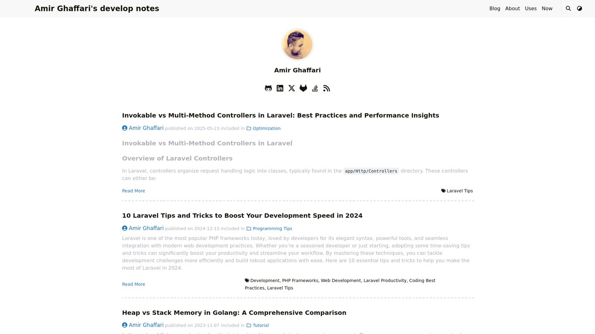 amirghaffari.com screenshot