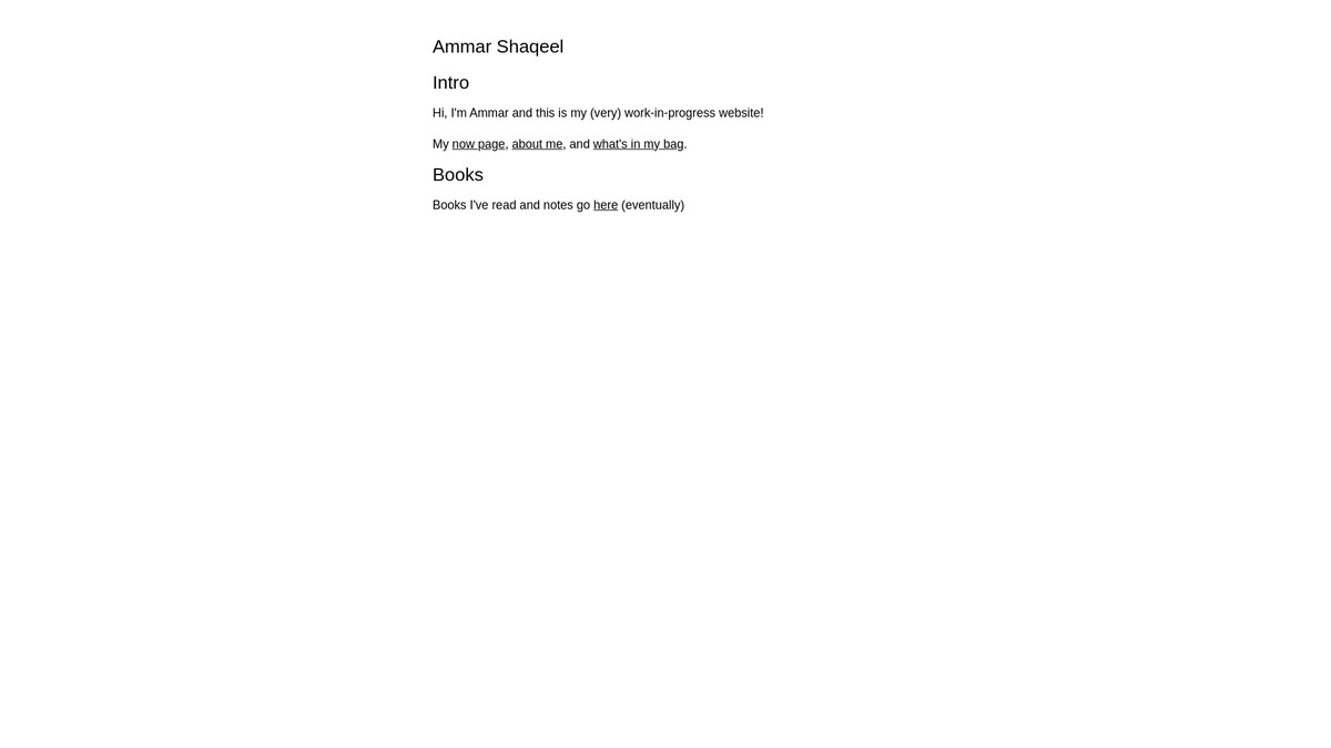 ammarshaqeel.com screenshot