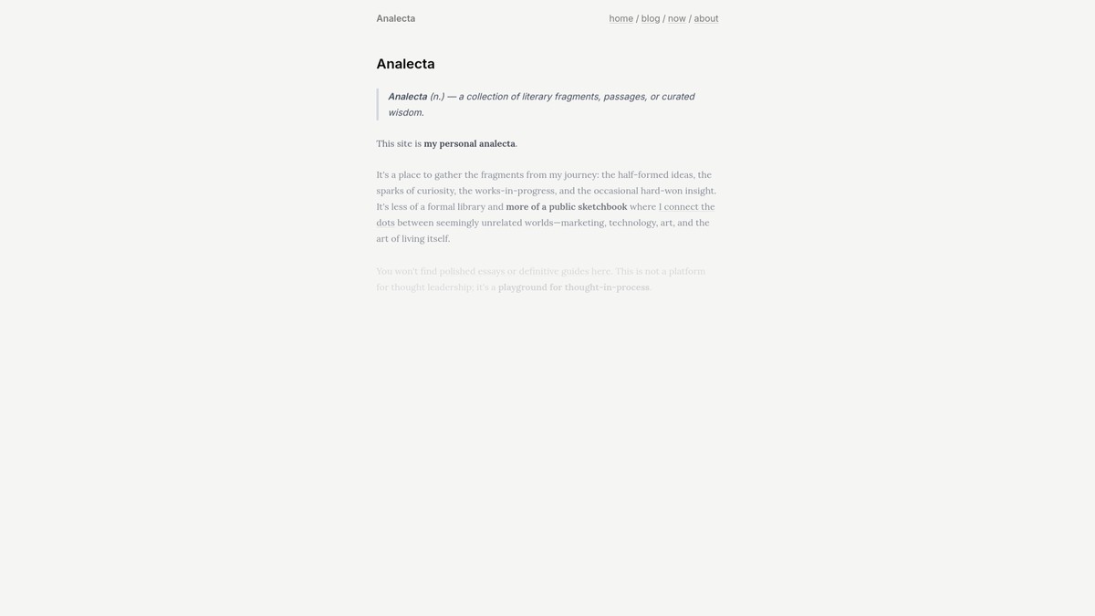 analecta.io screenshot