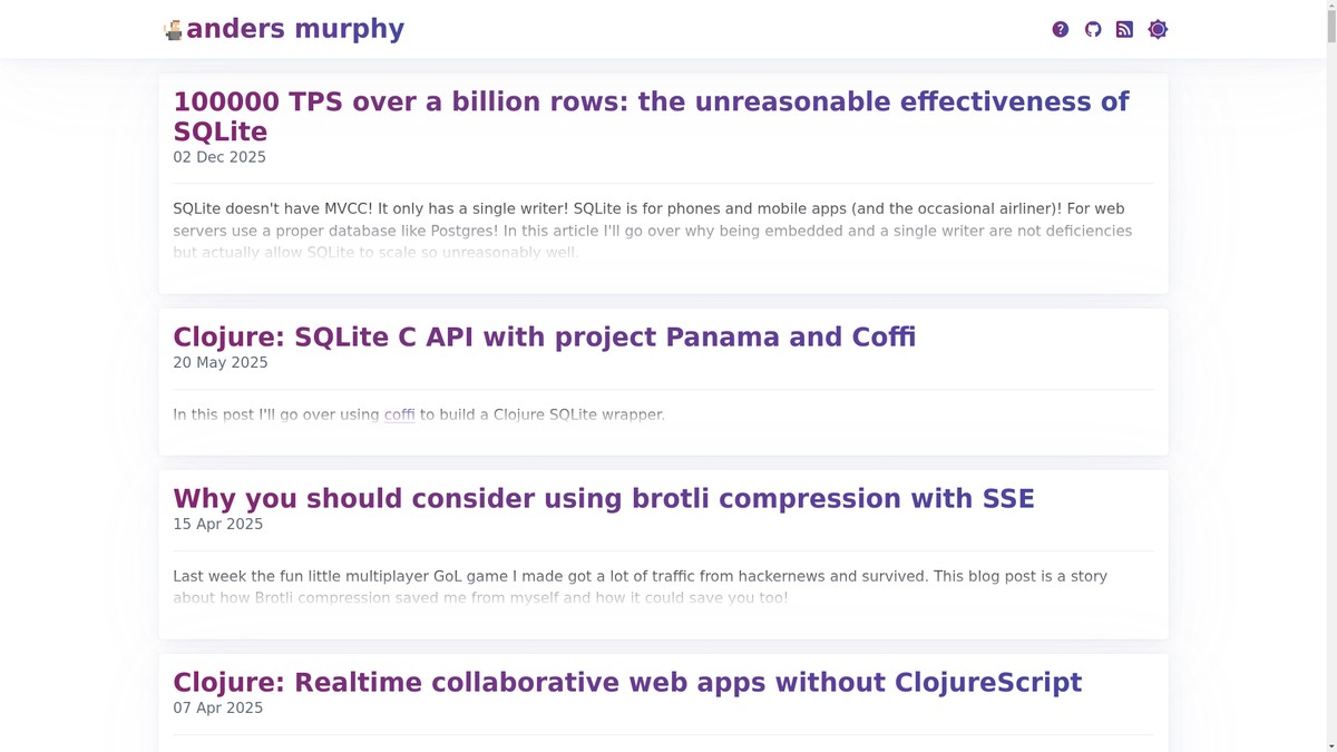 andersmurphy.com screenshot