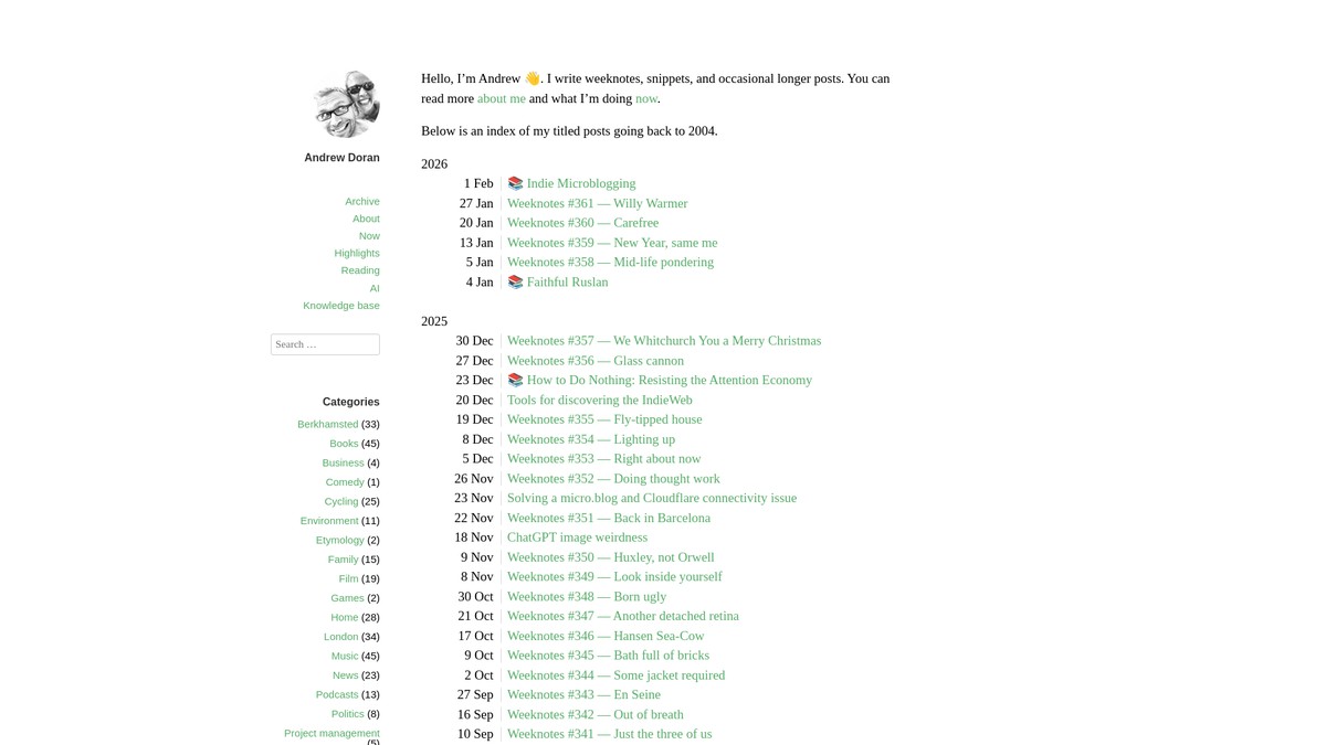Screenshot of andrewdoran.uk