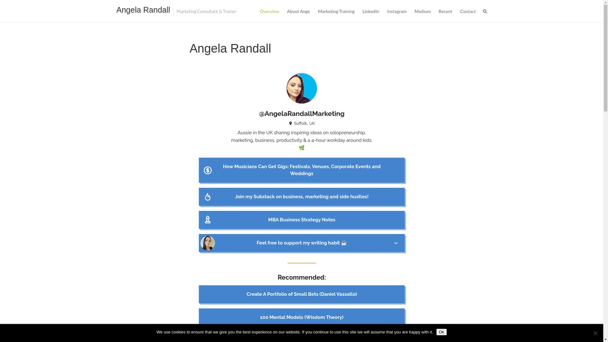 angelarandall.net screenshot