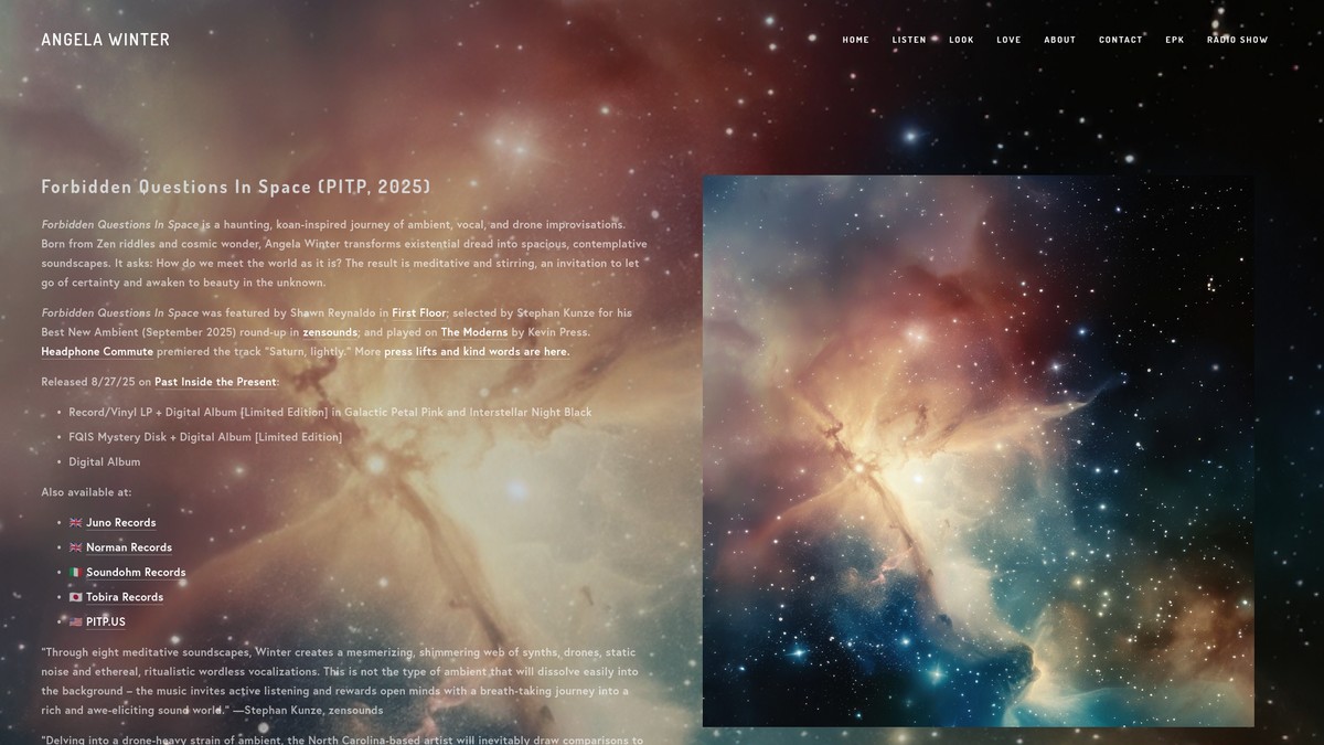 angelawinter.com screenshot
