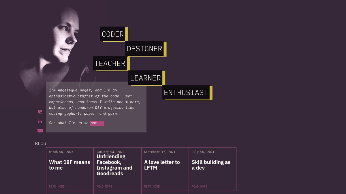 angeliqueweger.com screenshot