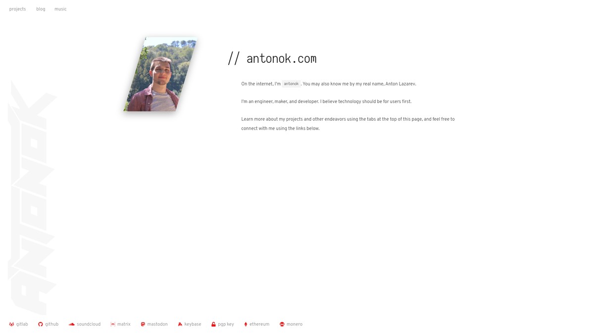 antonok.com screenshot