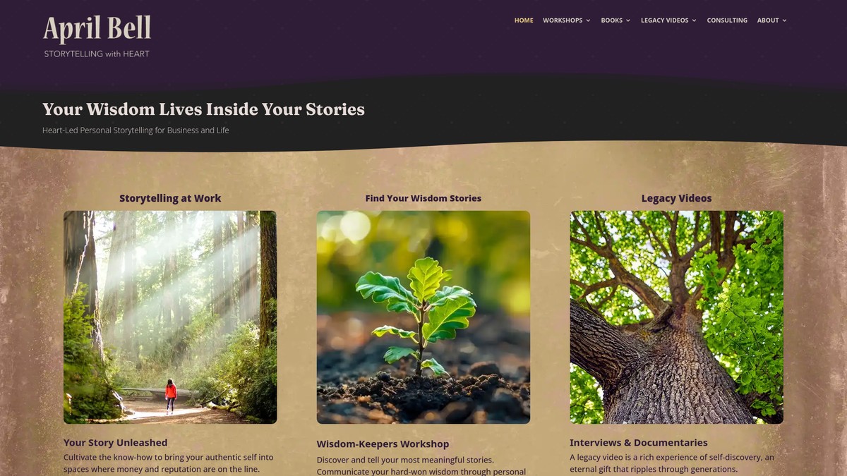 Screenshot of aprilbell.com