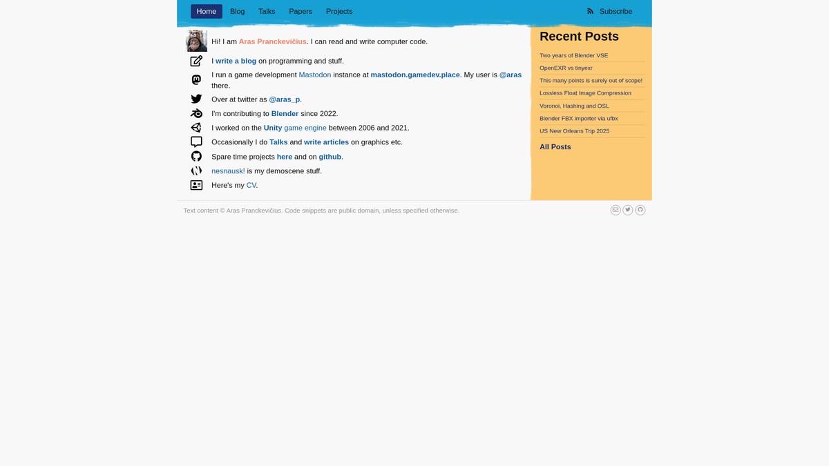aras-p.info screenshot