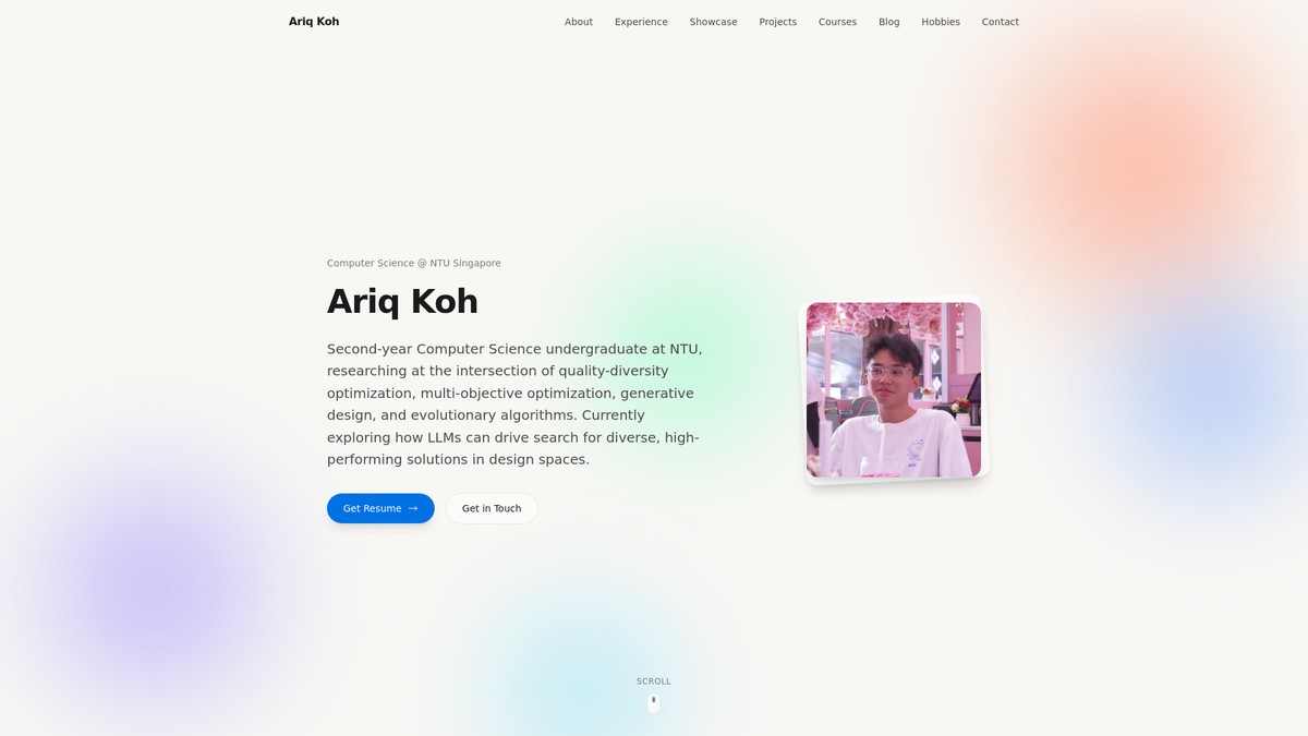 ariq-portfolio.vercel.app screenshot