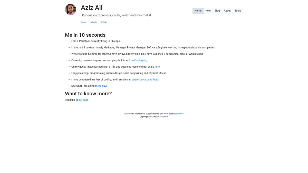 azizali.com screenshot