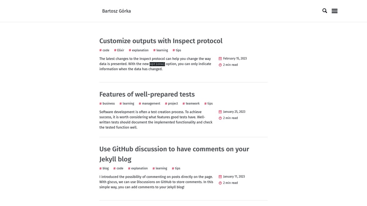 bartoszgorka.com screenshot
