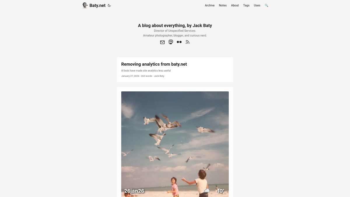 Screenshot of baty.net