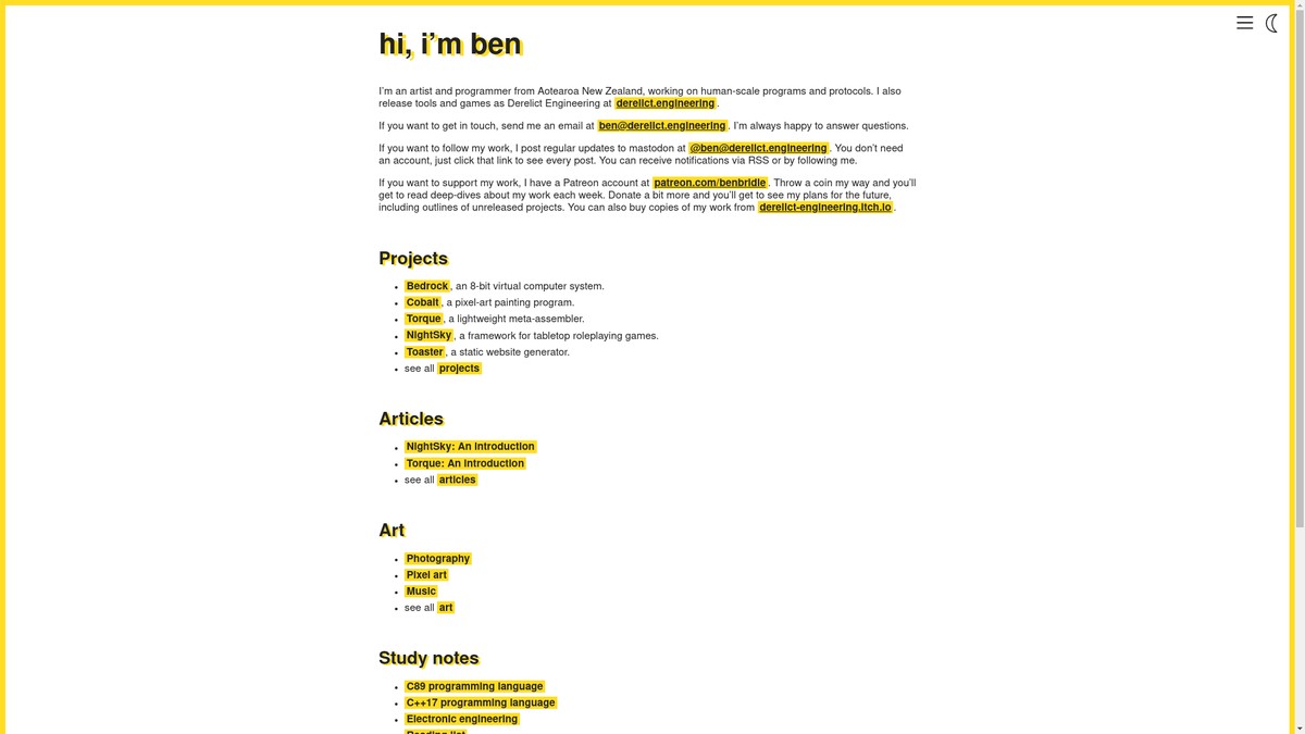 benbridle.com screenshot