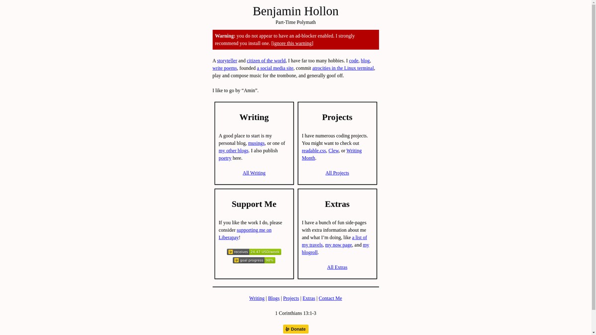benjaminhollon.com screenshot