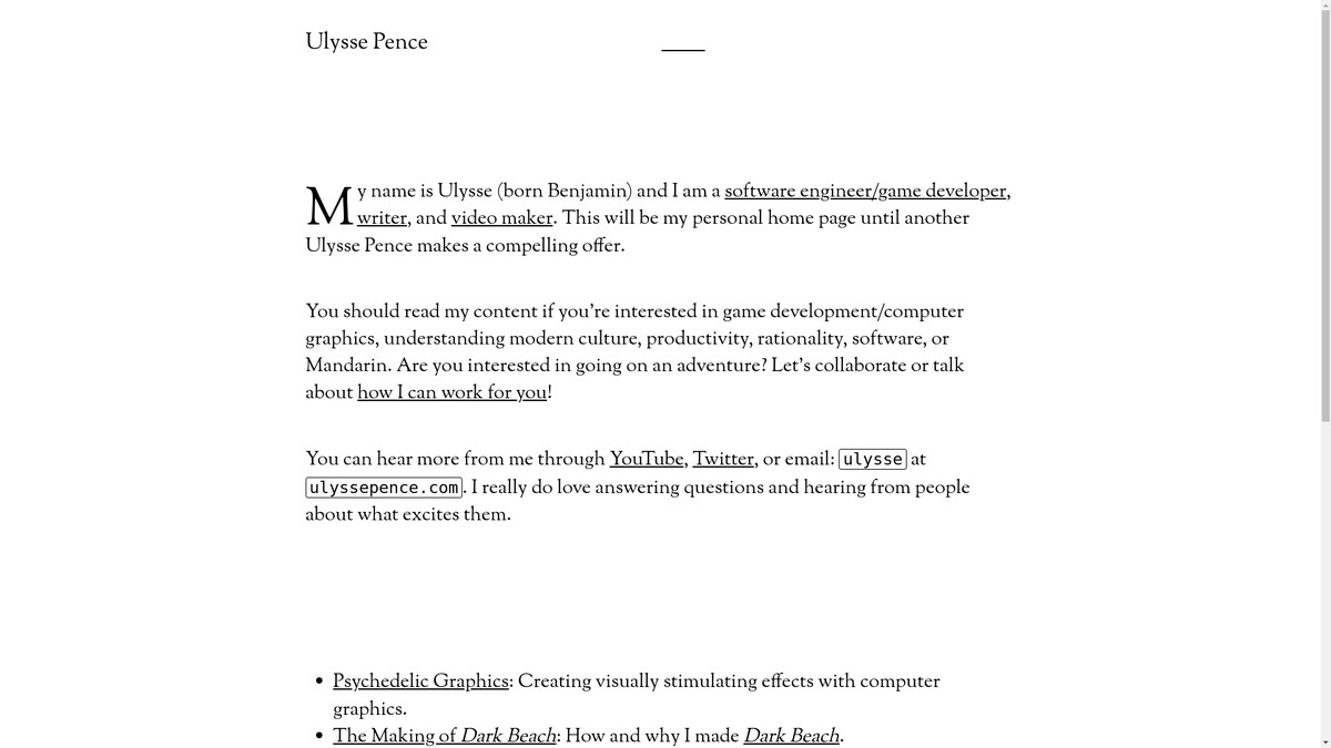 benpence.com screenshot