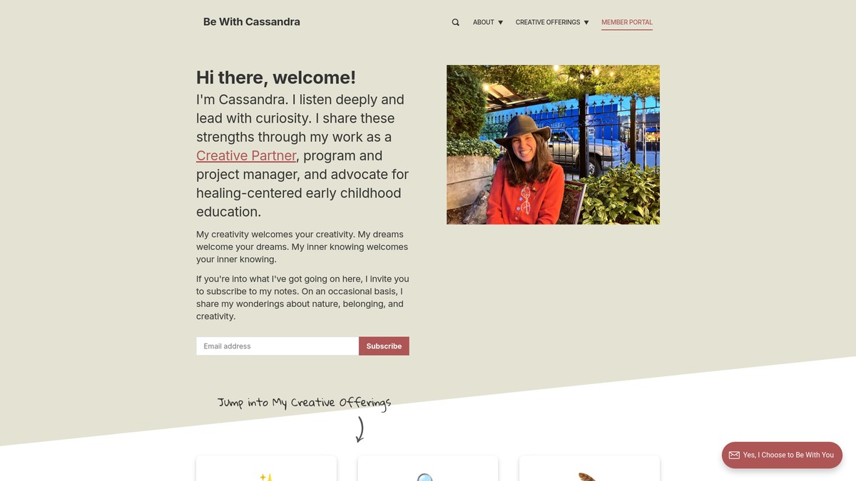 Screenshot of bewithcassandra.com