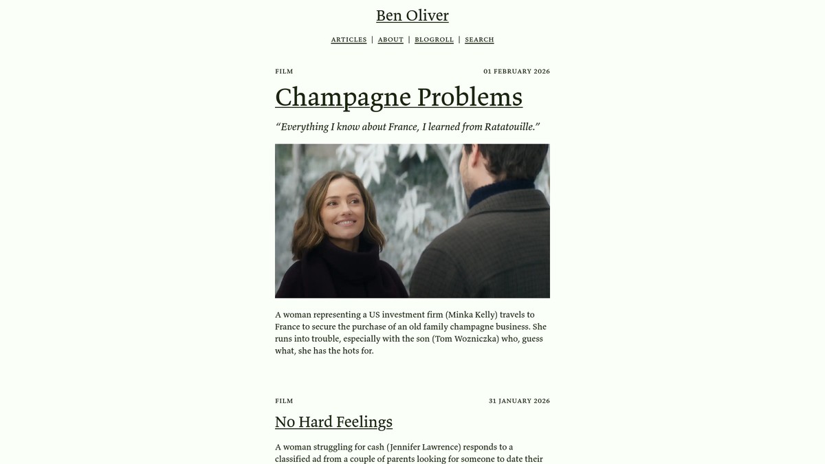 Screenshot of bfoliver.com