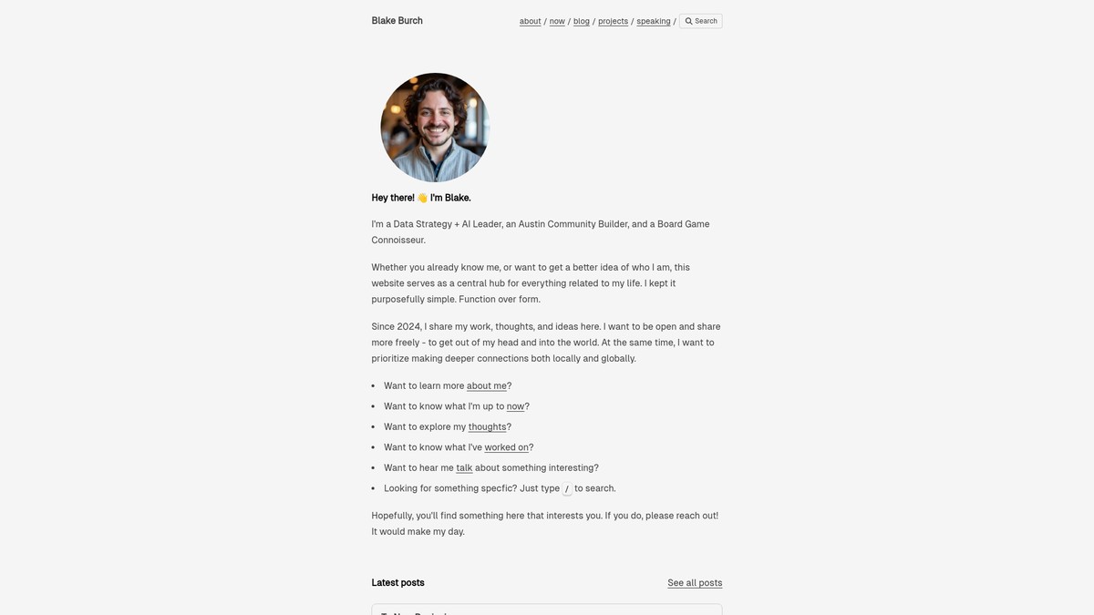 blakeburch.com screenshot