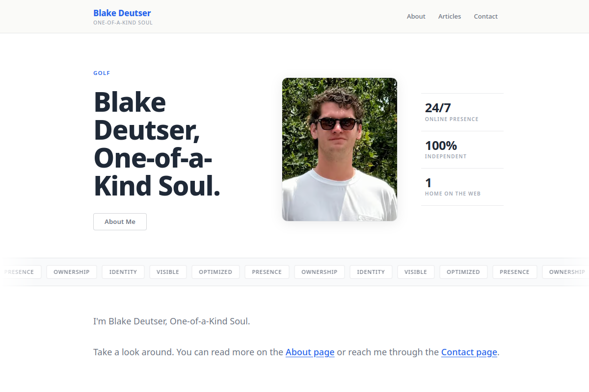 blakedeutser.com screenshot