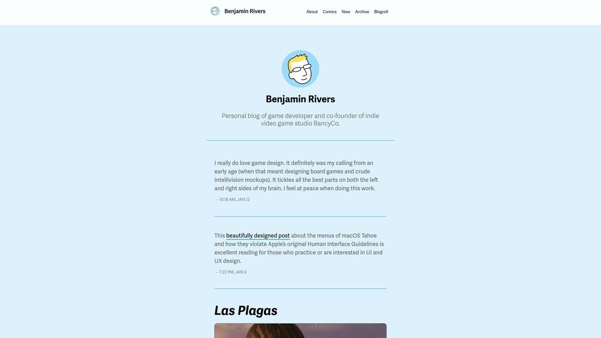 blog.benjaminrivers.com screenshot