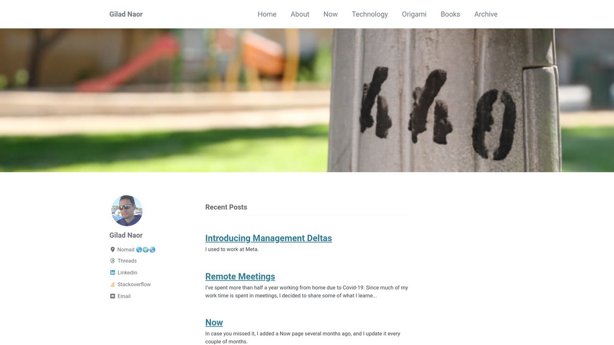Screenshot of blog.giladnaor.com