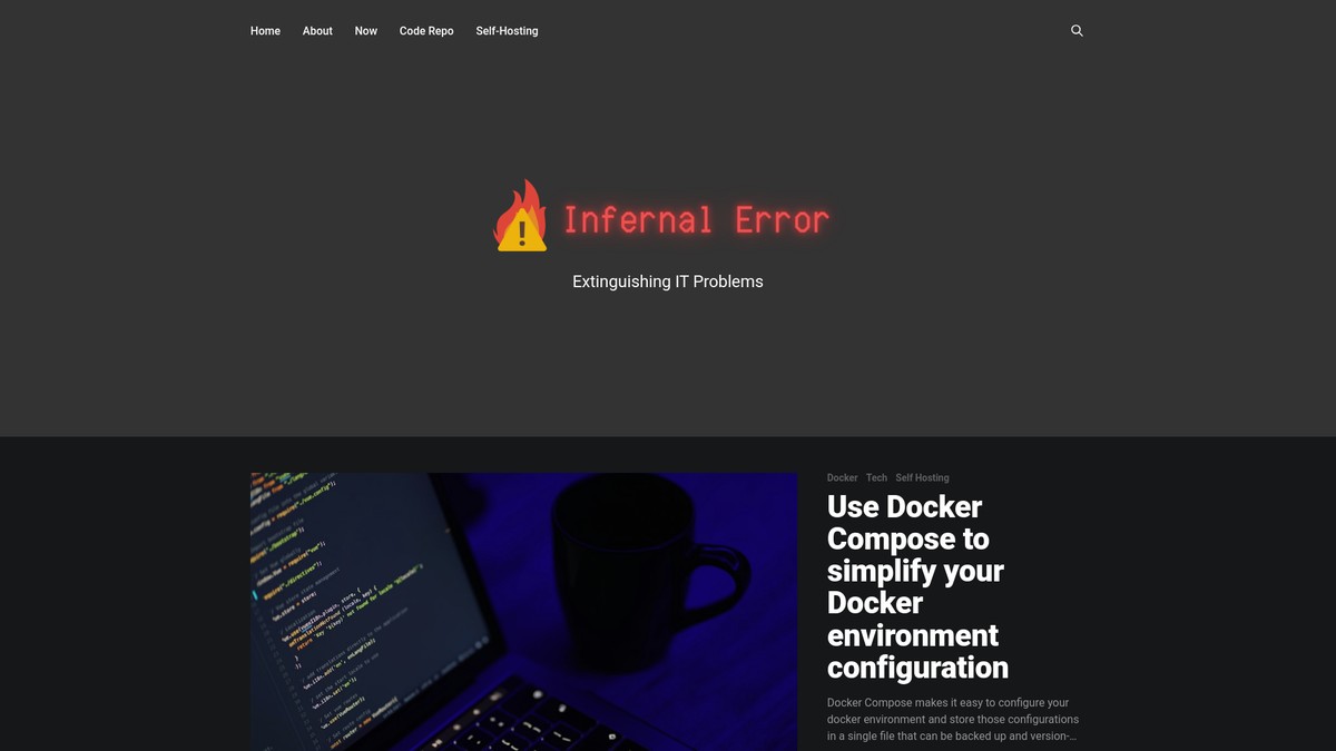 blog.infernalerror.com screenshot