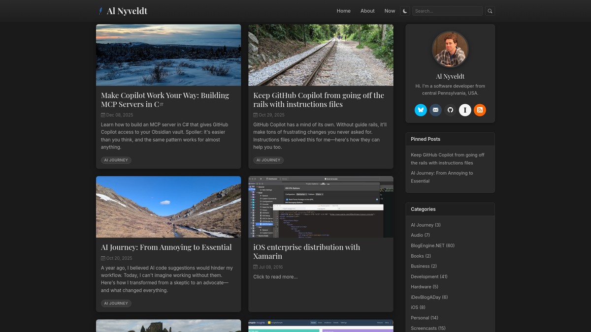 blog.nyveldt.com screenshot